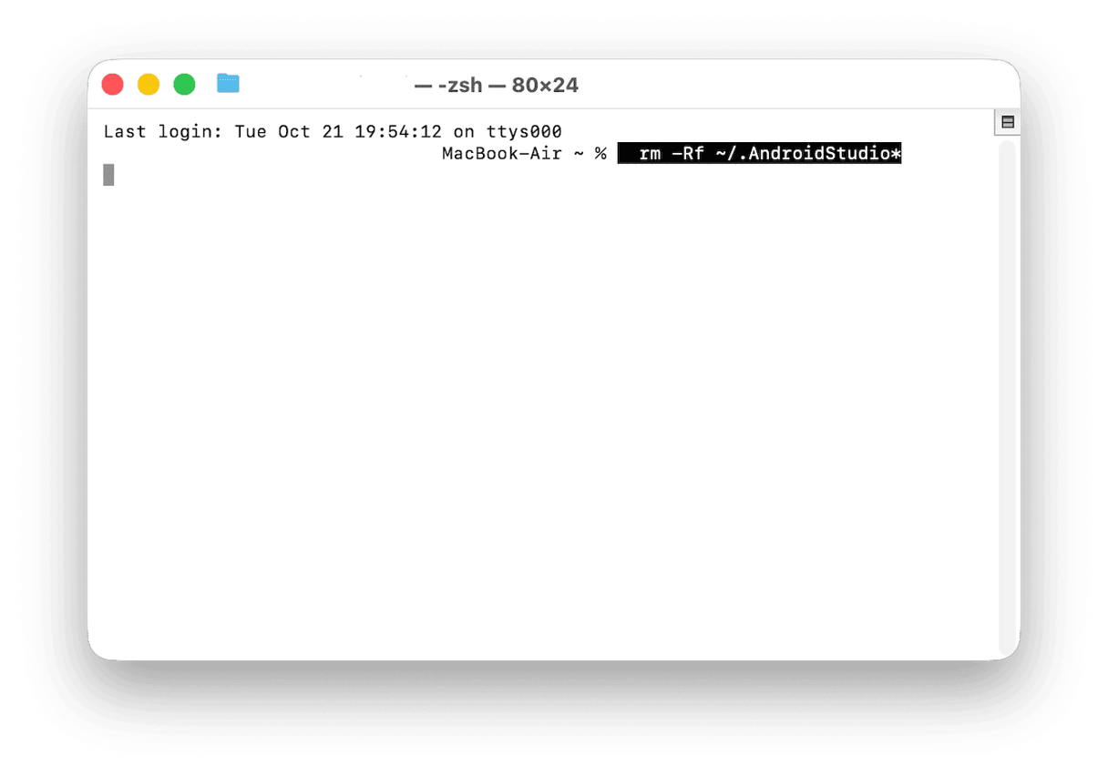 手動(ターミナル)でアンインストール